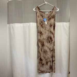 CUPSHE tye dye summer dress w/ sexy side cutout that has drawstring adjustment